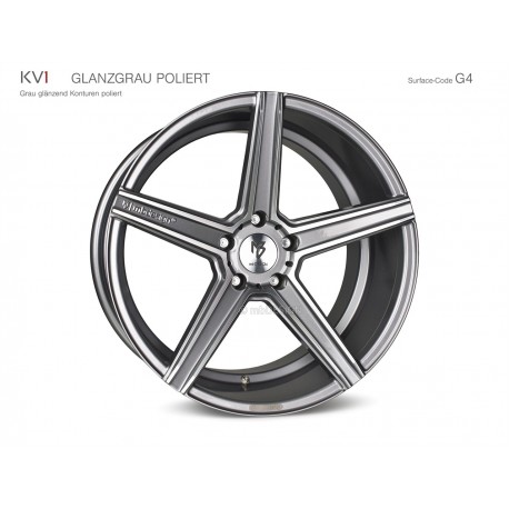 mbDESIGN KV1 19x9,5 5x120 ET38 Glanzgrau poliert