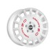 OZ RALLY RACING 17x8 5x112 ET45 race white red lettering