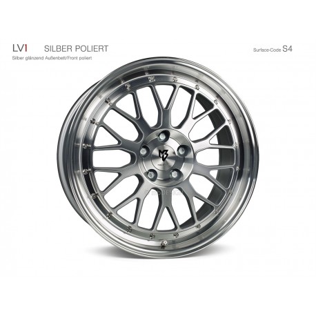 mbDESIGN LV1 20x8,5 5x114,3 ET45 Silber voll poliert