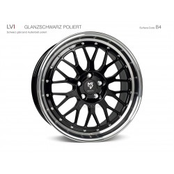 mbDESIGN LV1 20x8,5 5x114,3 ET45 Glanzschwarz poliert